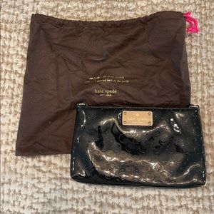 Kate Spade patent leather should strap clutch bag with original duster